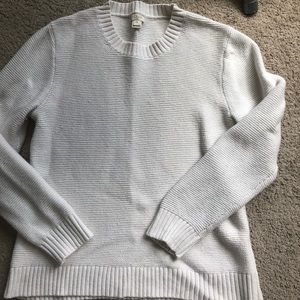 White knit sweater
